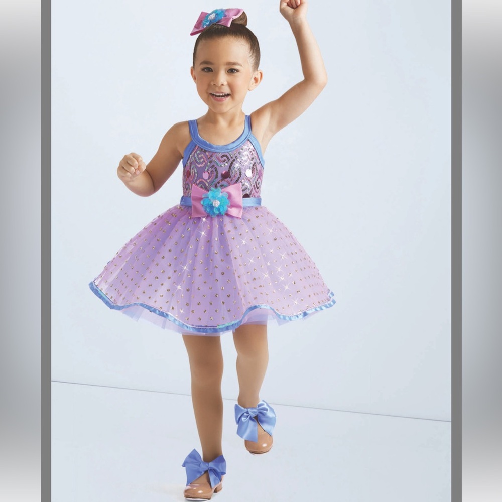 Weissman Purple and Blue Kids Dance Costume